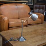Industrial metal and brass desk lamp 1950