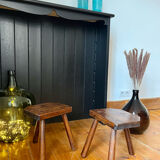 Pair of handmade tripod stools