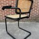 Cesca chair B64 with armrests by Marcel Breuer Design in black