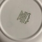 Set of 9 vintage W H Grindley plates – Country Style pattern (green)