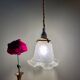 Baladeuse tulipe vintage en verre dépoli