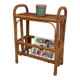 Vintage rattan serving trolley