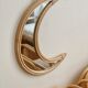 Rattan moon mirror and vintage bohemian cannage
