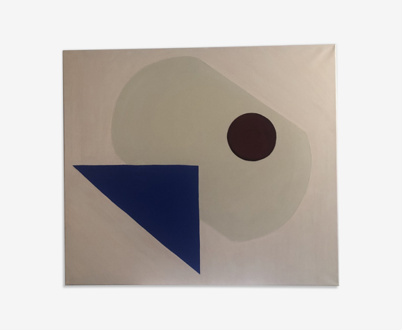 Oeuvre unique "Composition #1" huile sur toile - Dellas