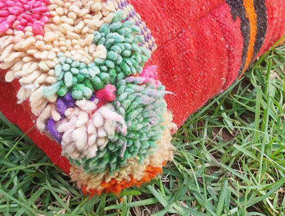 Moroccan carpet pouf