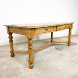 Antique pine and oak writing desk table