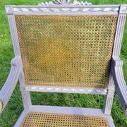 Fauteuil Louis XVI en cannage, milieu du XIXe siècle