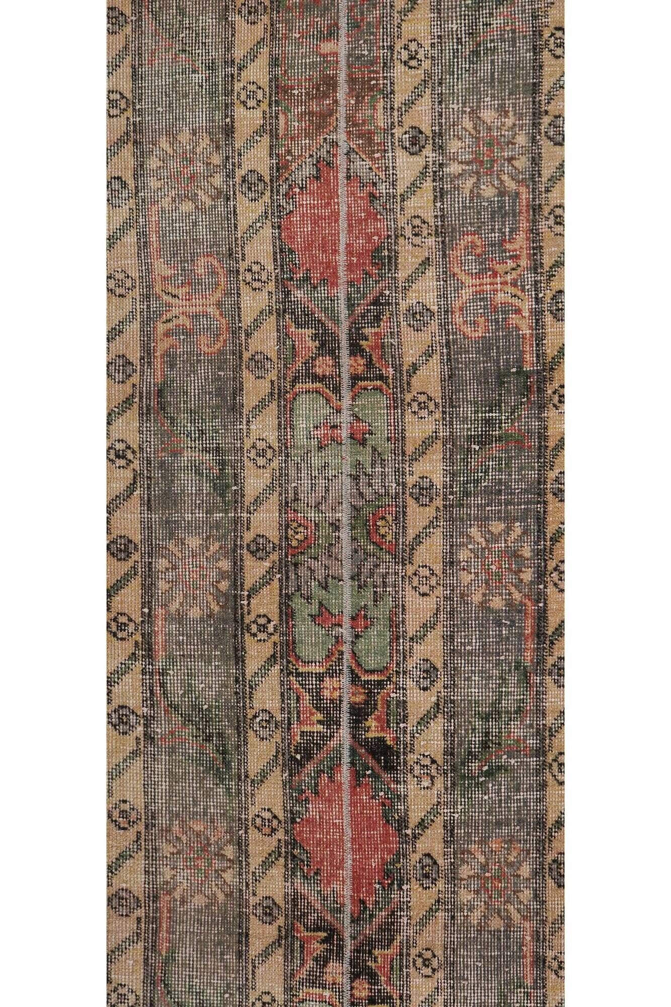 Vintage Turkish hallway rug 52x712 cm