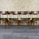 4x 60s 70s Teak Dining Room Chairs Danish Modern Design