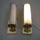 Set of Two Functionalist Brass Wall Lights, 1930s, Restored