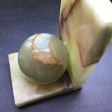 Pair of Art Deco style onyx bookends