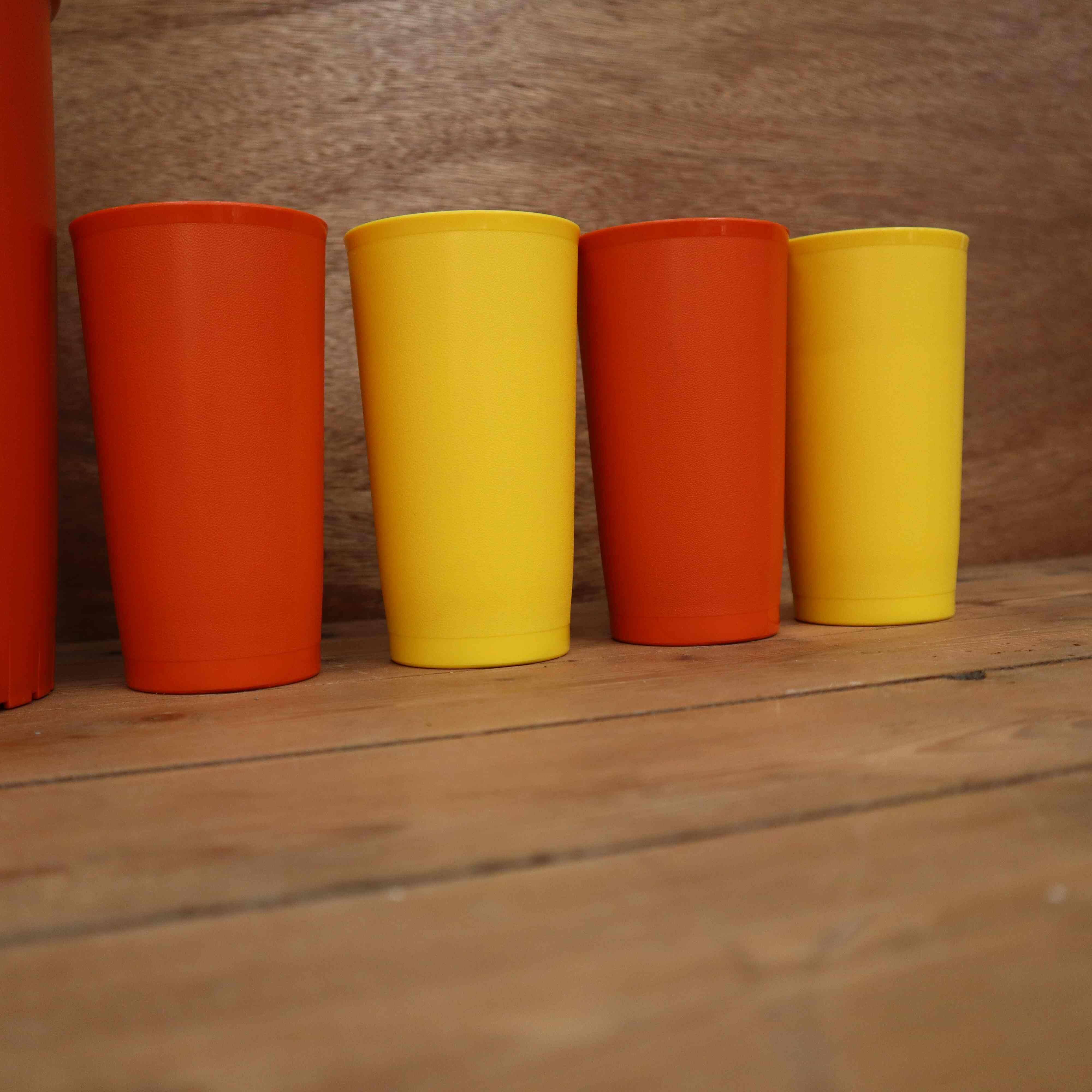 Vintage Tupperware orangeade set, 70s.