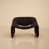 Groovy F598 armchair black by Pierre Paulin for Artifort 70's