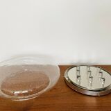 Large Bubble Glass Mushroom Flush Lamp