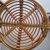 Vintage rattan chair – cross back and vintage spiral seat
