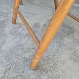 Set of 4 vintage Italian folding chairs in cane 1970s
