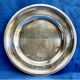 Plat rond semi creux métal argenté Gallia Christofle Malmaison Empire