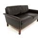 Scandinavian leather sofa 2 seater, Sweden, 1950