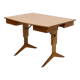 Height adjustable birch and brass partner desk 1960s