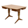 Height adjustable birch and brass partner desk 1960s