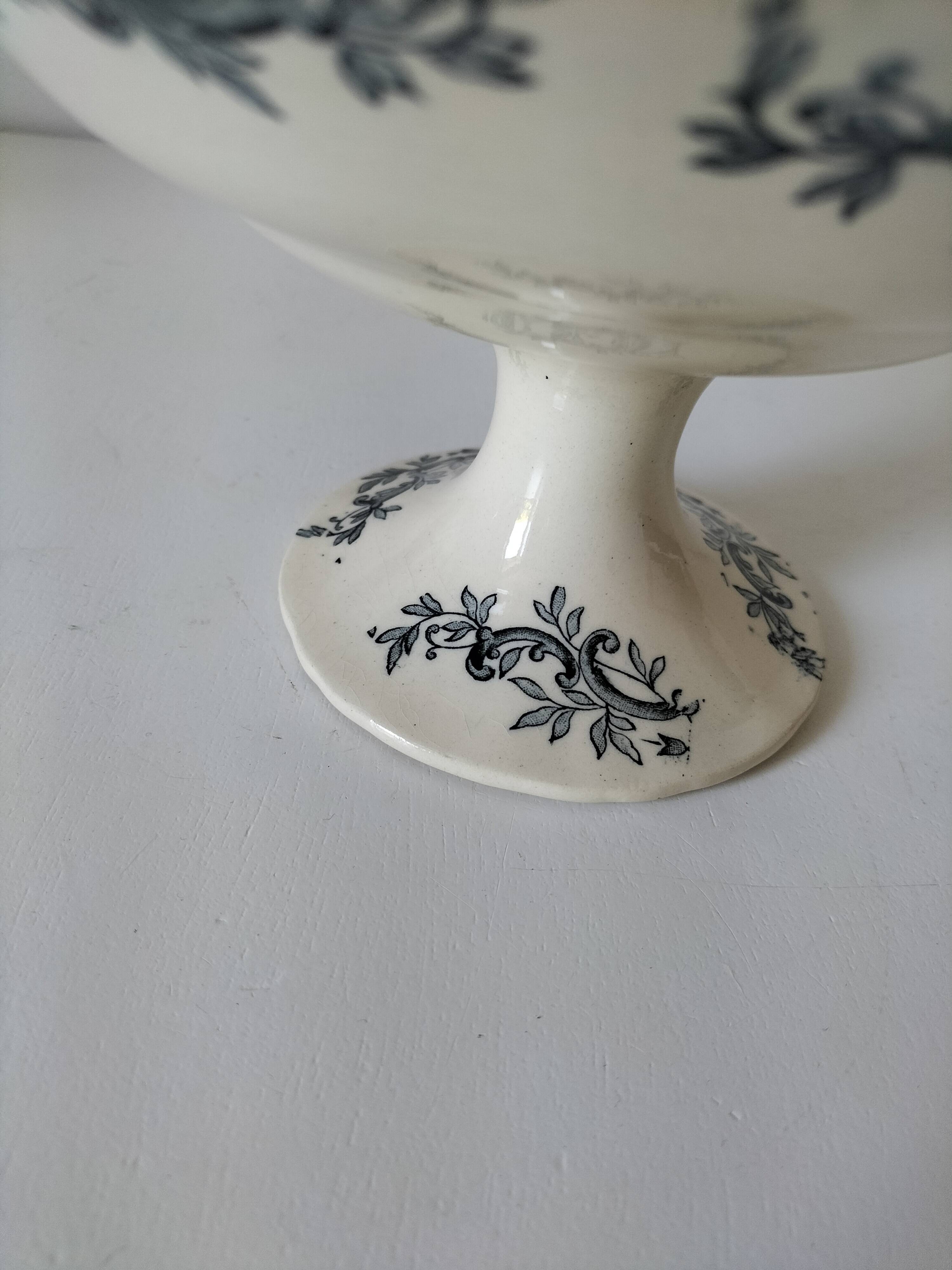 Compote dish on pedestal Longchamp, Régent model, period R. Charbonnier.