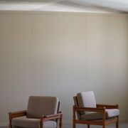 Modern Danish, Pair of Lounge Armchairs in Oak and Linen, Henning Kjærnulf, 1960s