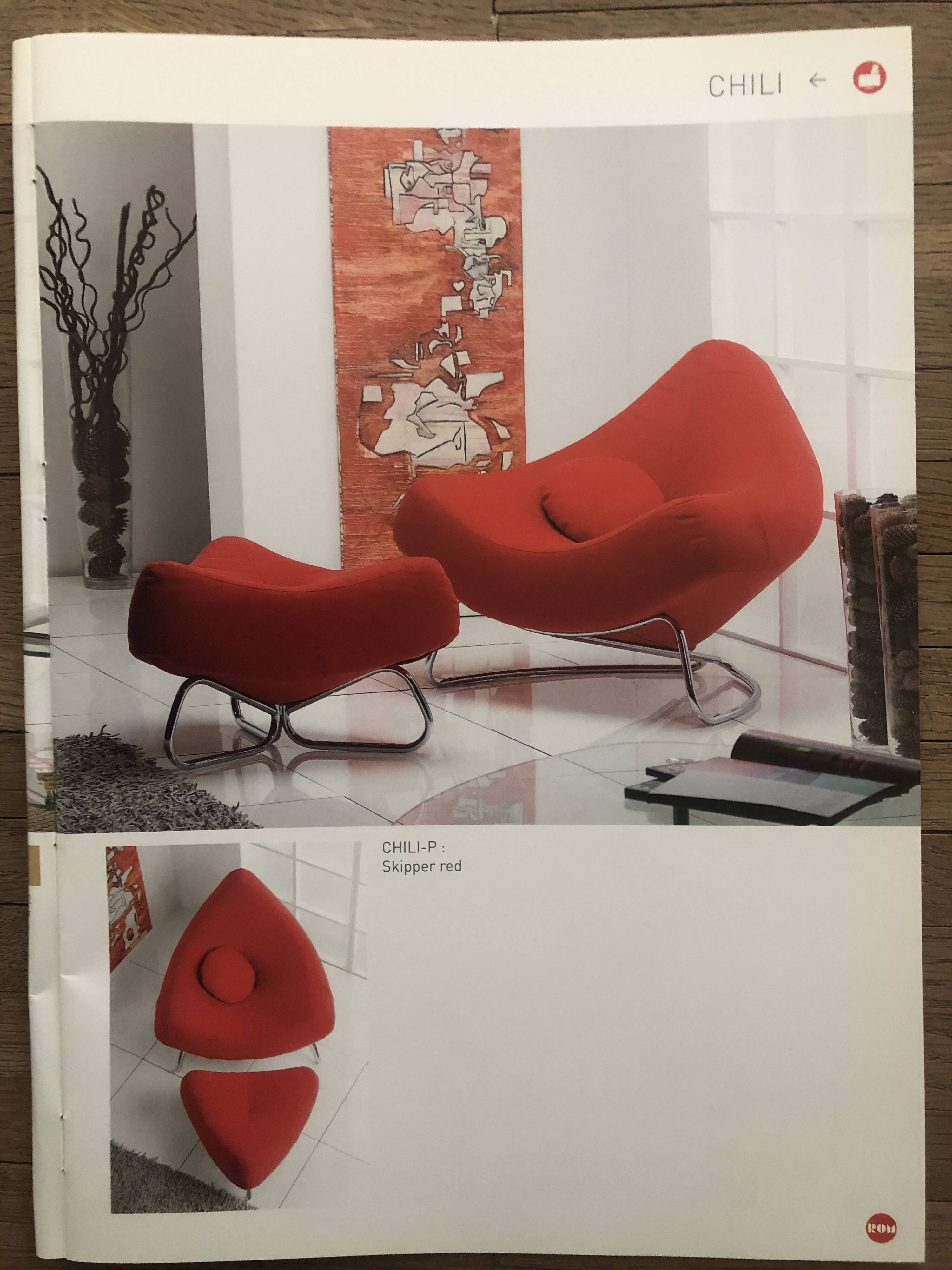 Fauteuil en cuir blanc et acier chromé Falkenberg x Rom AG, Belgique c. 1990