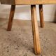 Small brutalist wooden stool
