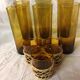 Lot of amber glasses