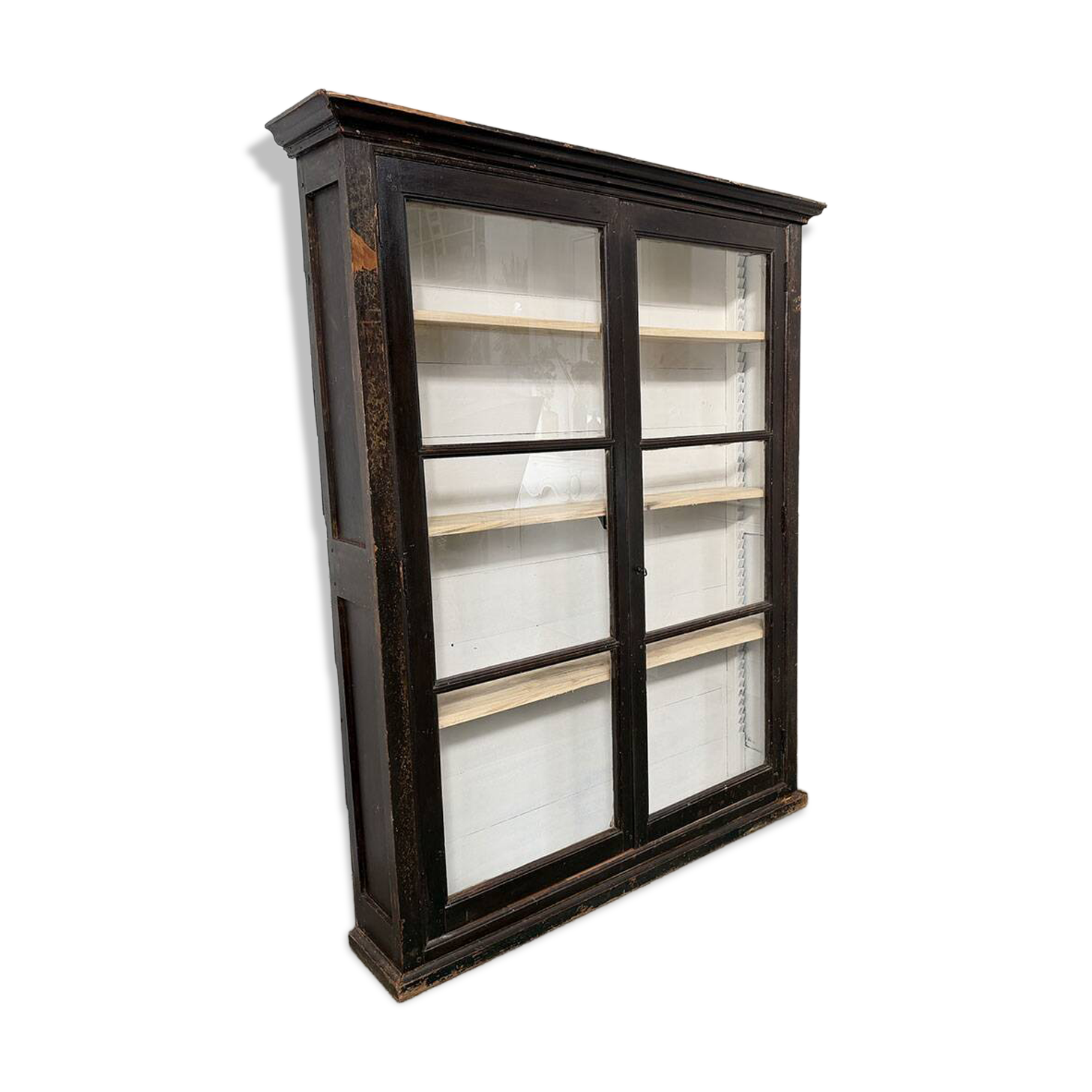 19th-century pine library