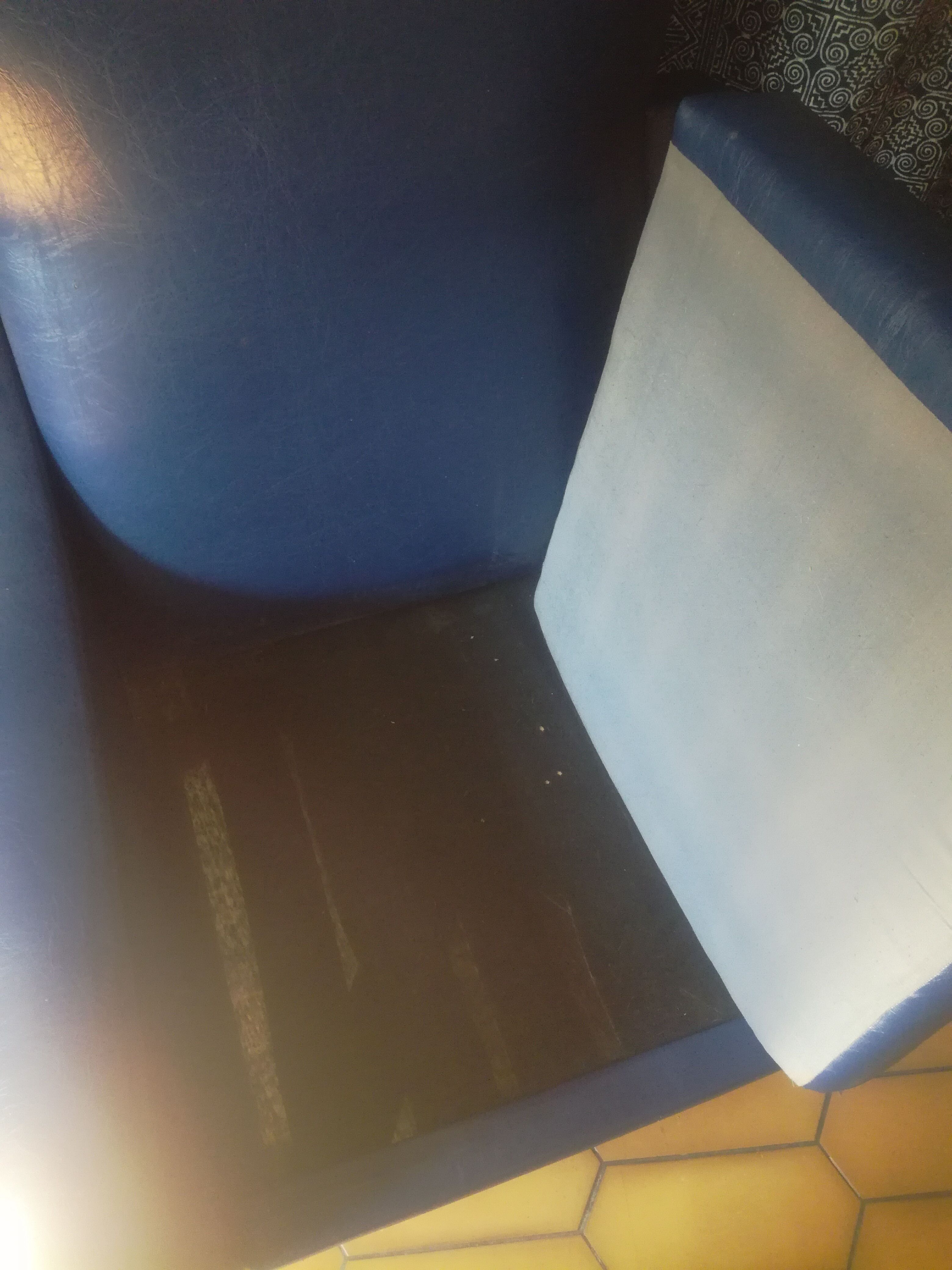 Vintage blue skai chair