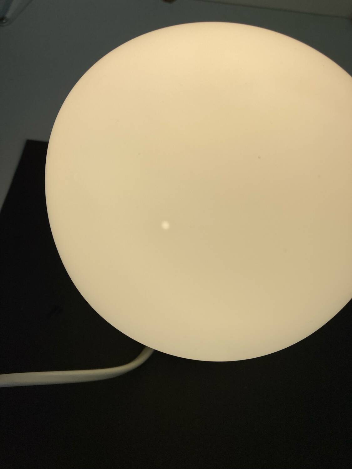 Ikea small mushroom lamp tokabo opaline glass
