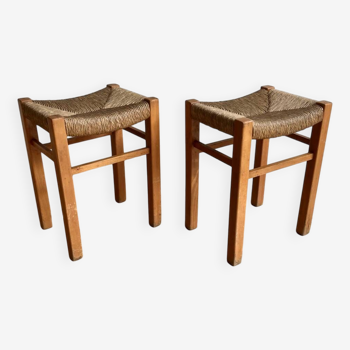 Pierre Gautier-Delaye stools 🇫🇷 “Week-end” model, Vergnères editions, 1960s