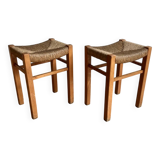 Pierre Gautier-Delaye stools 🇫🇷 “Week-end” model, Vergnères editions, 1960s