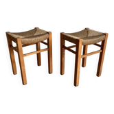 Pierre Gautier-Delaye stools 🇫🇷 “Week-end” model, Vergnères editions, 1960s