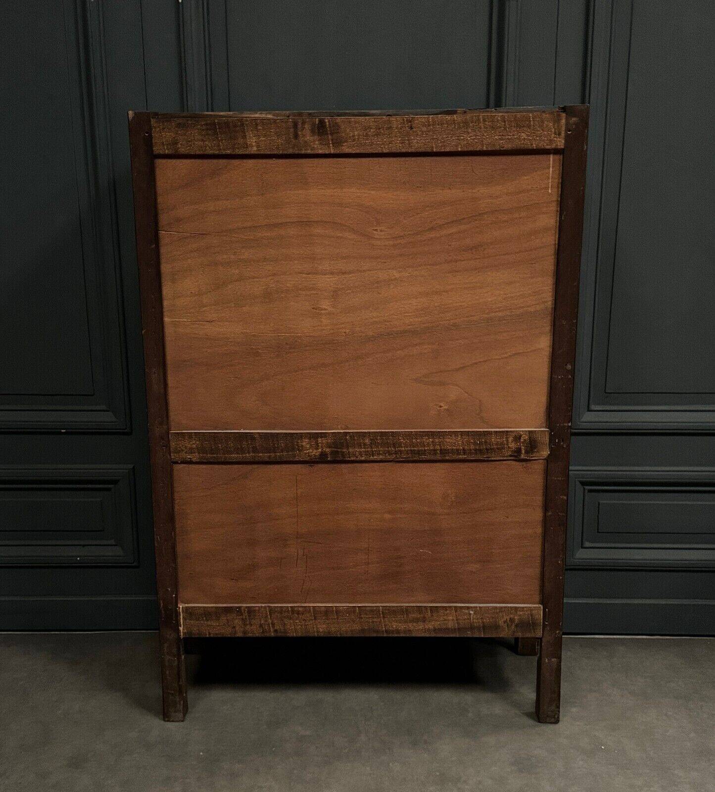 Louis XVI period secretary in monogram marquetry and white marble