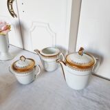 Lujoso Play para Café o Tee para respaldo en Porcelana Tharaud Limoges Modelo Austerlich