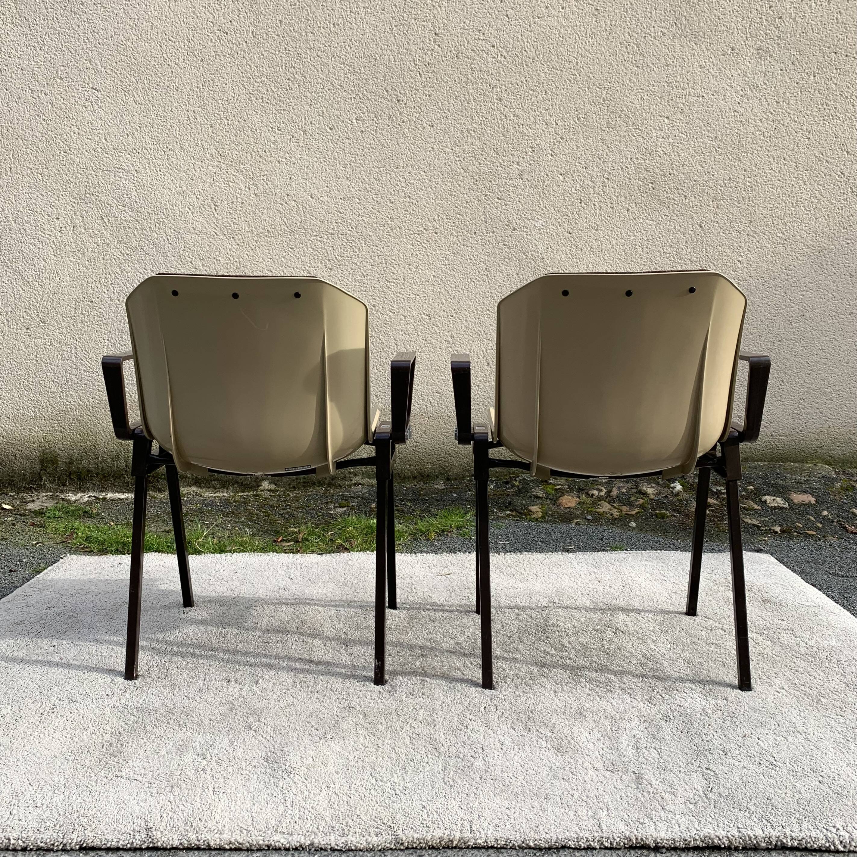 Set of 6 Albert Jacob / Grofillex bridge armchairs 1970