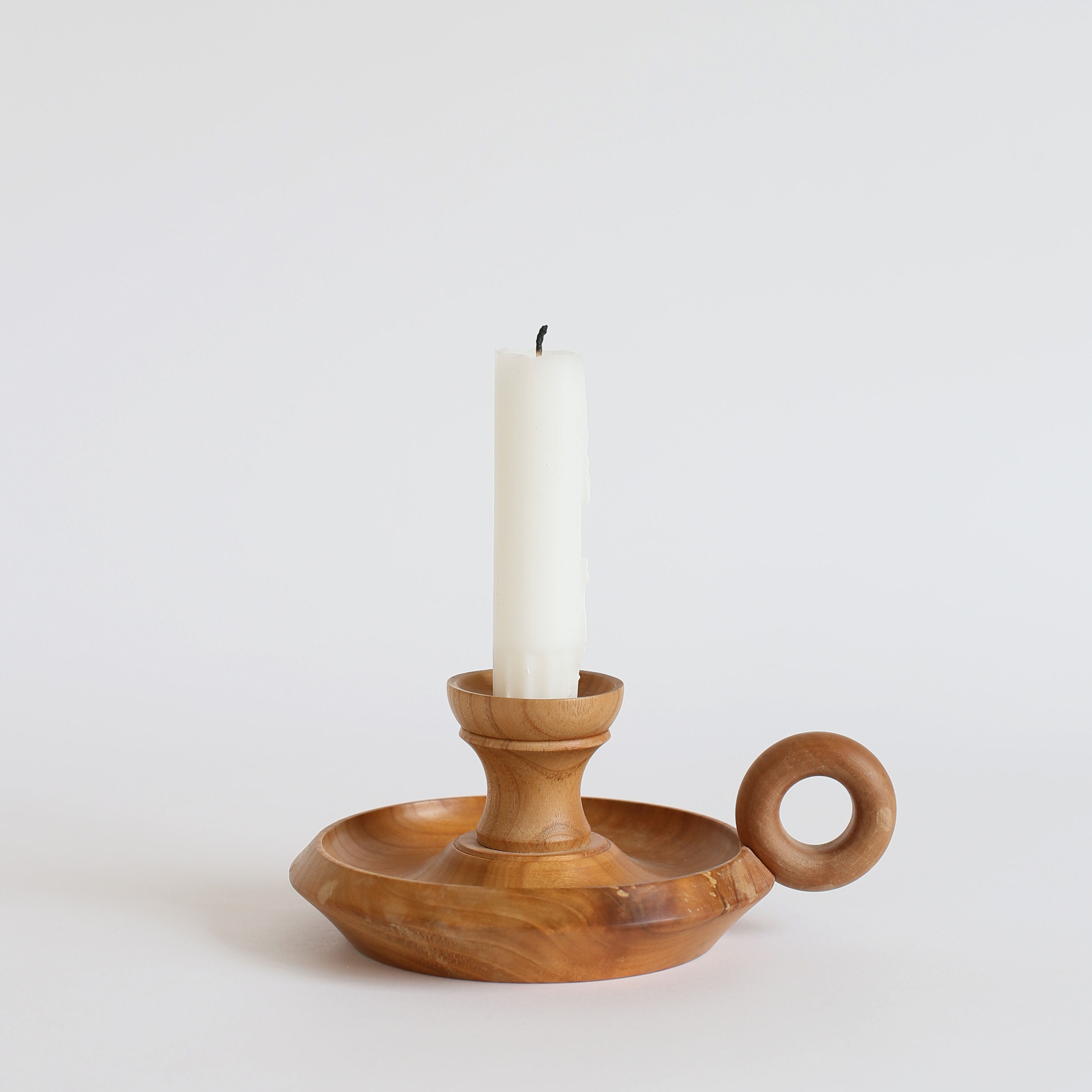 Wooden candle holder