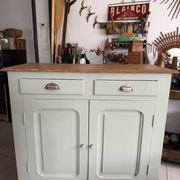 Buffet parisien vert amande vintage 