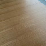 Scandinavian extendable table in light oak and teak 166/202/238x89cm vintage an50