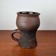 Carafe vase by German studio pottery, Brutalist Mid-Century Modern by Gerhard Liebenthron, 1974.
