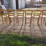 6 straw chairs
