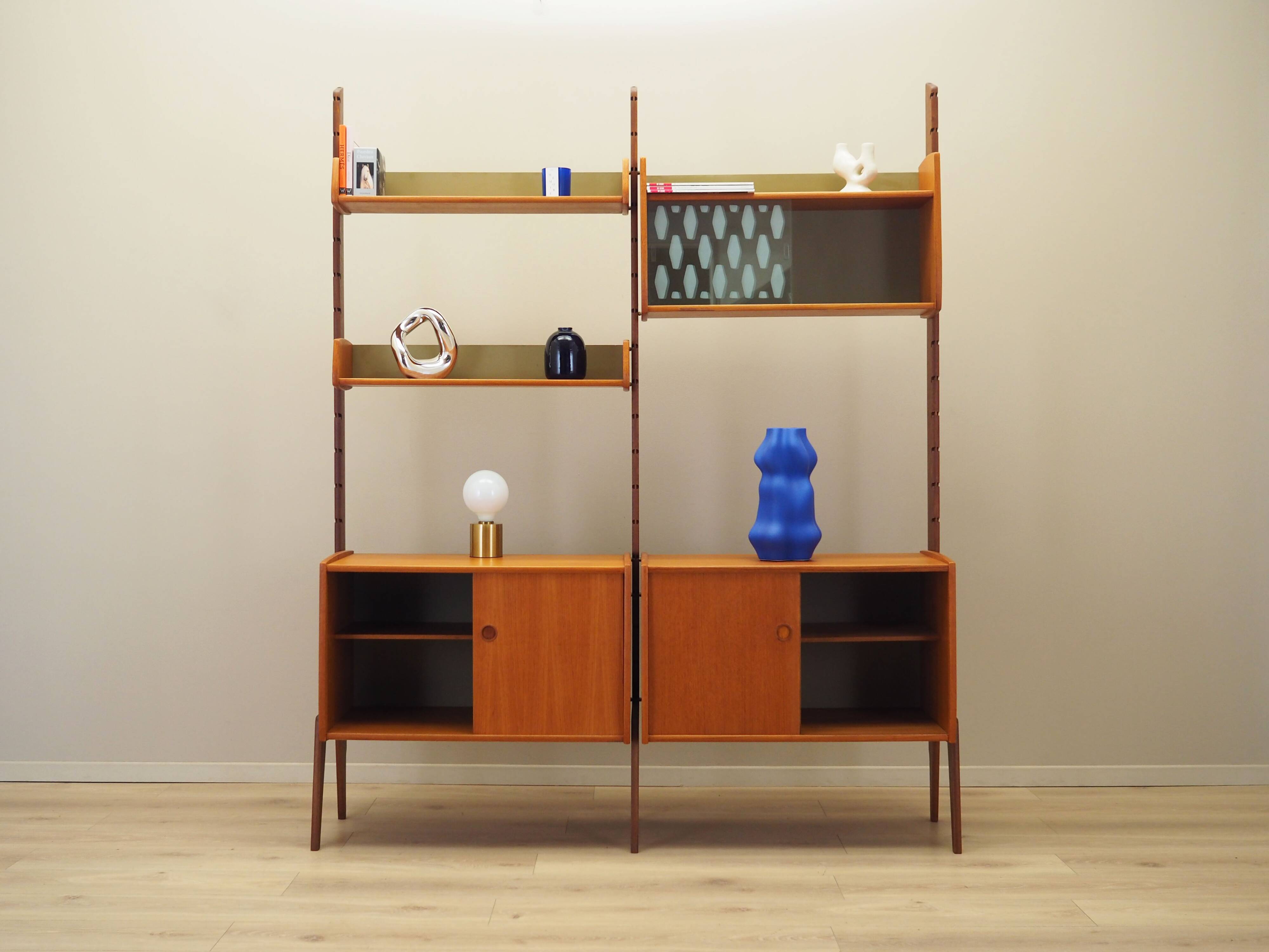Teak system bookcase, Norwegian design, 1960s, production: Blindheim Mobelf