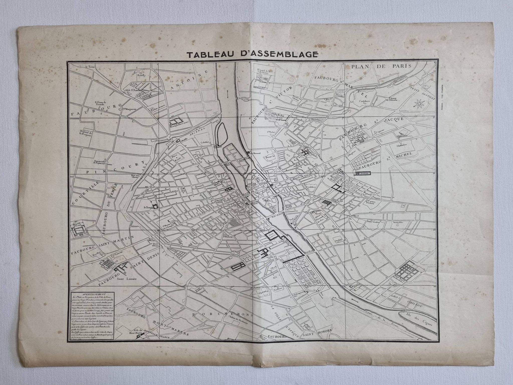 Plan of Paris in the eighteenth century in 20 plates after Turgot, 1900