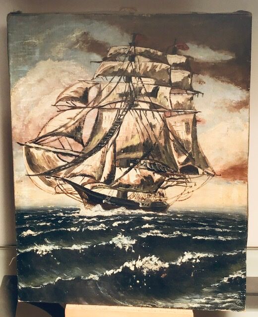Ancient painting, Marine early 20th century