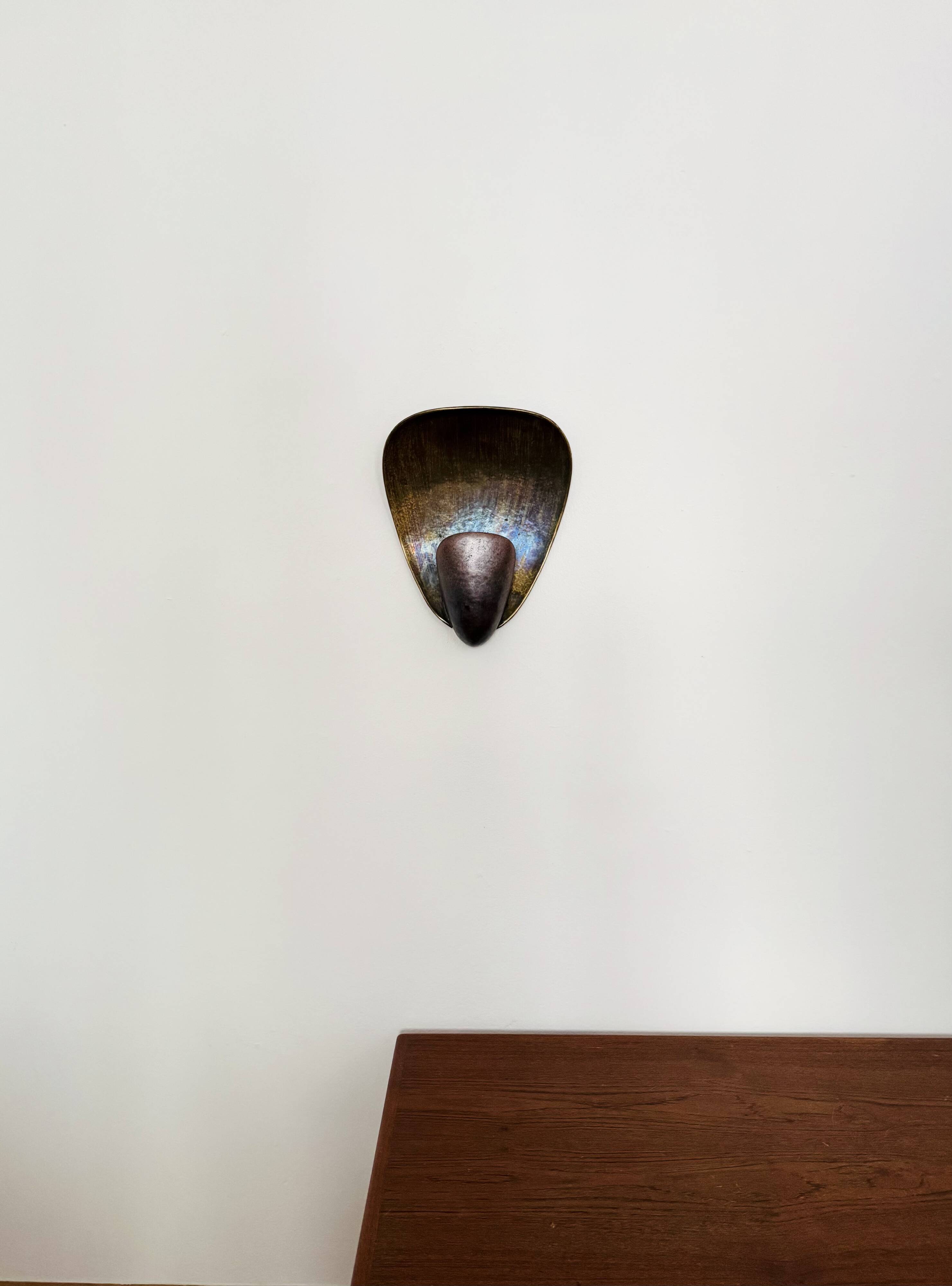 Brutalist Brass and Copper Wall Lamp