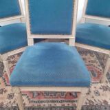 3 Chaise style Louis XVI ancienne patiné