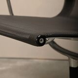 Multiple Eames Aluminum Group EA108 Dining Chairs Charcoal Netweave Mesh, Vitra