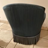 Fauteuil crapaud bleu